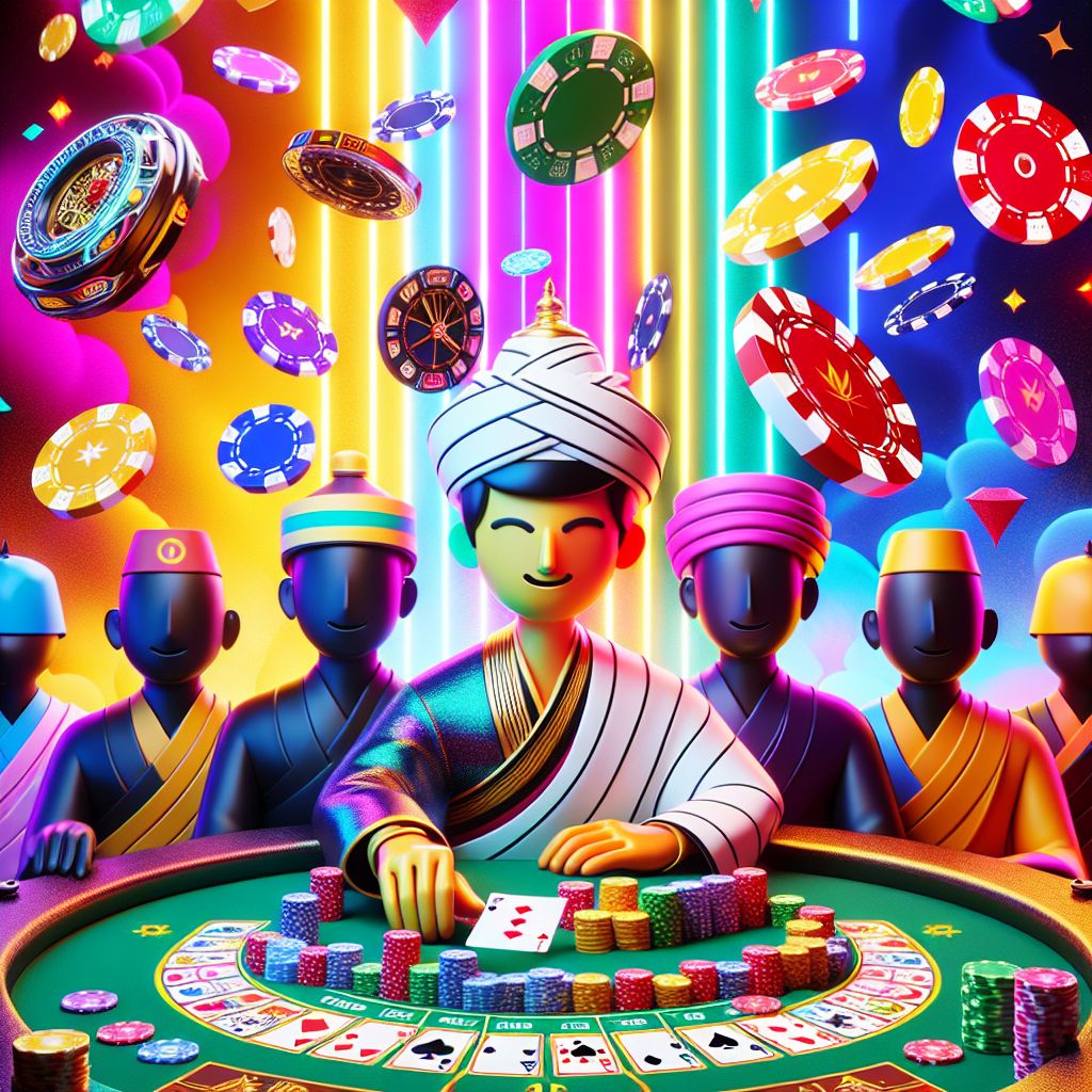 CV880 Casino characters playing live dealer games and slots, representing players from Bangladesh and Japan